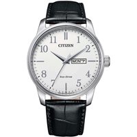 Citizen BM8550‑14A – Orologio da uomo 41,8 mm in acciaio con quadrante bianco, datario e movimento solare
 - BM8550-14A